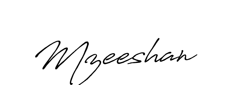 How to make Mzeeshan signature? Antro_Vectra_Bolder is a professional autograph style. Create handwritten signature for Mzeeshan name. Mzeeshan signature style 7 images and pictures png