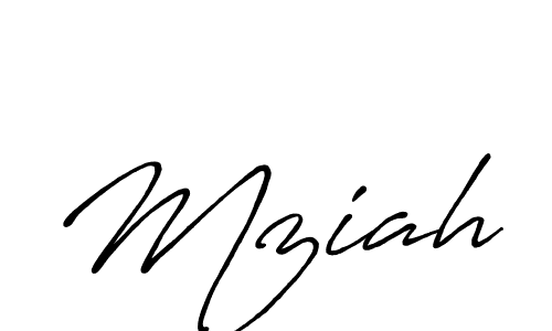 Make a beautiful signature design for name Mziah. With this signature (Antro_Vectra_Bolder) style, you can create a handwritten signature for free. Mziah signature style 7 images and pictures png