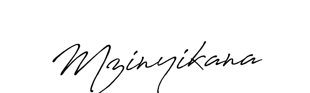 Design your own signature with our free online signature maker. With this signature software, you can create a handwritten (Antro_Vectra_Bolder) signature for name Mzinyikana. Mzinyikana signature style 7 images and pictures png