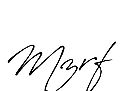 Use a signature maker to create a handwritten signature online. With this signature software, you can design (Antro_Vectra_Bolder) your own signature for name Mzrf. Mzrf signature style 7 images and pictures png