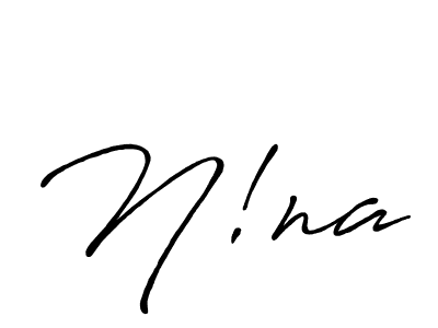 How to make N!na name signature. Use Antro_Vectra_Bolder style for creating short signs online. This is the latest handwritten sign. N!na signature style 7 images and pictures png