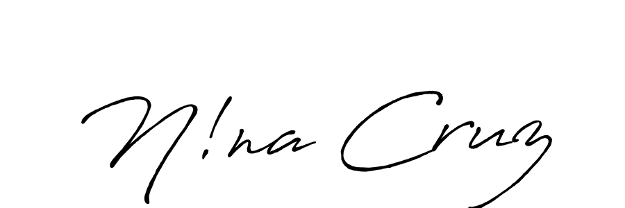 Use a signature maker to create a handwritten signature online. With this signature software, you can design (Antro_Vectra_Bolder) your own signature for name N!na Cruz. N!na Cruz signature style 7 images and pictures png