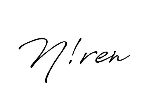 if you are searching for the best signature style for your name N!ren. so please give up your signature search. here we have designed multiple signature styles  using Antro_Vectra_Bolder. N!ren signature style 7 images and pictures png