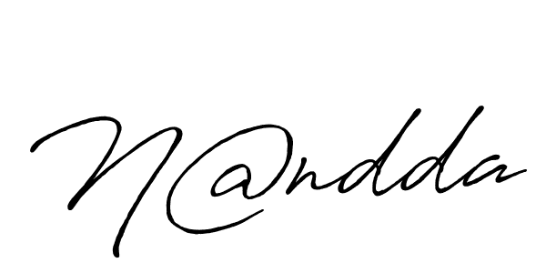 How to make N@ndda name signature. Use Antro_Vectra_Bolder style for creating short signs online. This is the latest handwritten sign. N@ndda signature style 7 images and pictures png