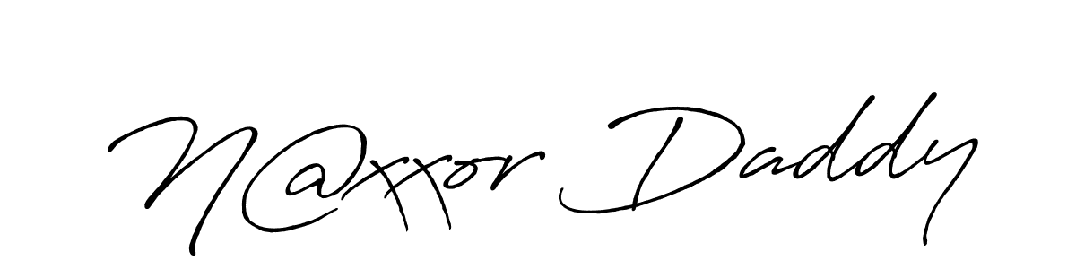 How to make N@xxor Daddy name signature. Use Antro_Vectra_Bolder style for creating short signs online. This is the latest handwritten sign. N@xxor Daddy signature style 7 images and pictures png