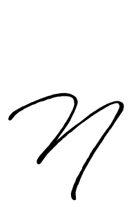 N  stylish signature style. Best Handwritten Sign (Antro_Vectra_Bolder) for my name. Handwritten Signature Collection Ideas for my name N . N  signature style 7 images and pictures png