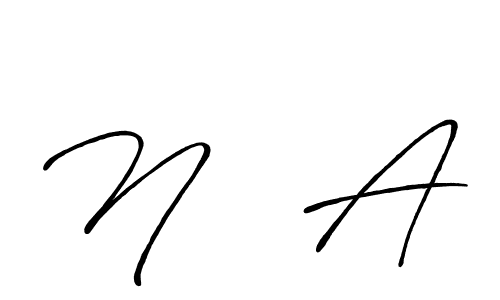 How to make N   A name signature. Use Antro_Vectra_Bolder style for creating short signs online. This is the latest handwritten sign. N   A signature style 7 images and pictures png