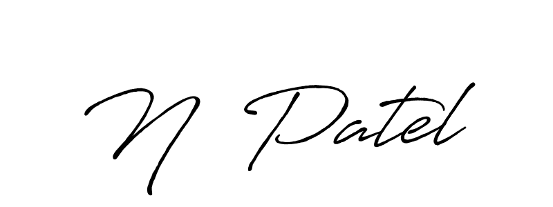 The best way (Antro_Vectra_Bolder) to make a short signature is to pick only two or three words in your name. The name N  Patel include a total of six letters. For converting this name. N  Patel signature style 7 images and pictures png