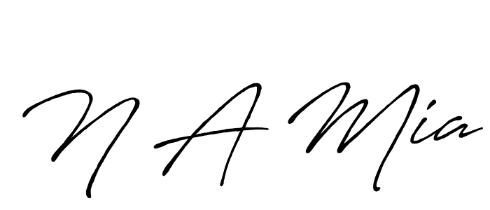 Also You can easily find your signature by using the search form. We will create N A Mia name handwritten signature images for you free of cost using Antro_Vectra_Bolder sign style. N A Mia signature style 7 images and pictures png