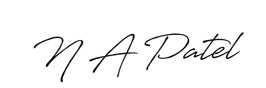 Design your own signature with our free online signature maker. With this signature software, you can create a handwritten (Antro_Vectra_Bolder) signature for name N A Patel. N A Patel signature style 7 images and pictures png