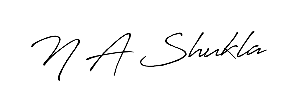 Design your own signature with our free online signature maker. With this signature software, you can create a handwritten (Antro_Vectra_Bolder) signature for name N A Shukla. N A Shukla signature style 7 images and pictures png
