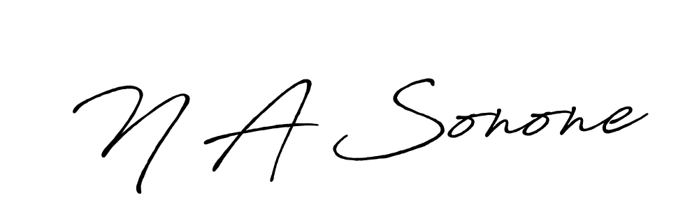 Create a beautiful signature design for name N A Sonone. With this signature (Antro_Vectra_Bolder) fonts, you can make a handwritten signature for free. N A Sonone signature style 7 images and pictures png