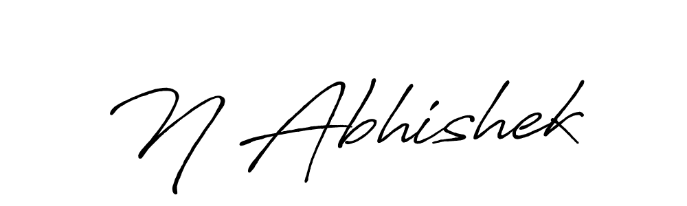 Make a beautiful signature design for name N Abhishek. With this signature (Antro_Vectra_Bolder) style, you can create a handwritten signature for free. N Abhishek signature style 7 images and pictures png