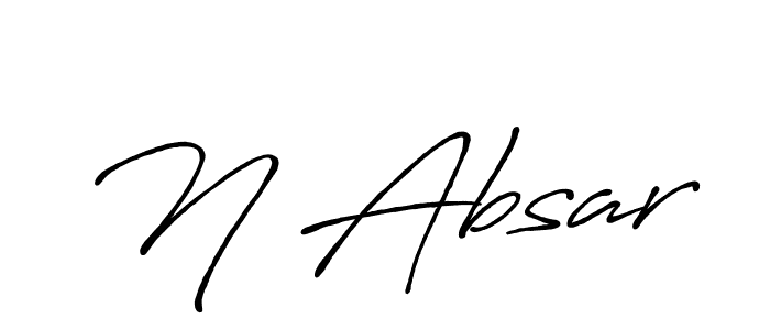 Similarly Antro_Vectra_Bolder is the best handwritten signature design. Signature creator online .You can use it as an online autograph creator for name N Absar. N Absar signature style 7 images and pictures png