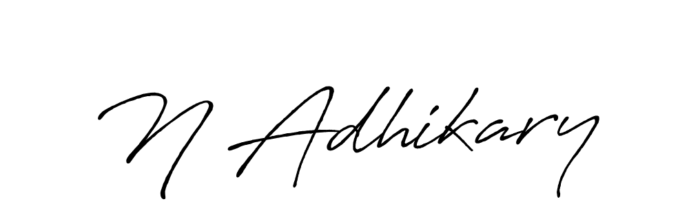 Also we have N Adhikary name is the best signature style. Create professional handwritten signature collection using Antro_Vectra_Bolder autograph style. N Adhikary signature style 7 images and pictures png