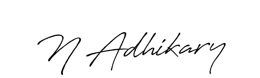 Also we have N Adhikary name is the best signature style. Create professional handwritten signature collection using Antro_Vectra_Bolder autograph style. N Adhikary signature style 7 images and pictures png