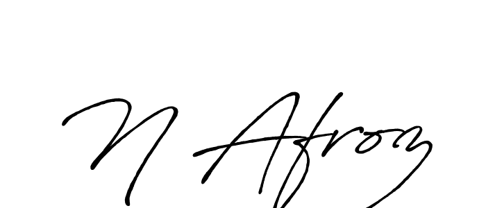Make a beautiful signature design for name N Afroz. Use this online signature maker to create a handwritten signature for free. N Afroz signature style 7 images and pictures png