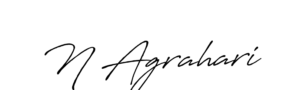 Use a signature maker to create a handwritten signature online. With this signature software, you can design (Antro_Vectra_Bolder) your own signature for name N Agrahari. N Agrahari signature style 7 images and pictures png