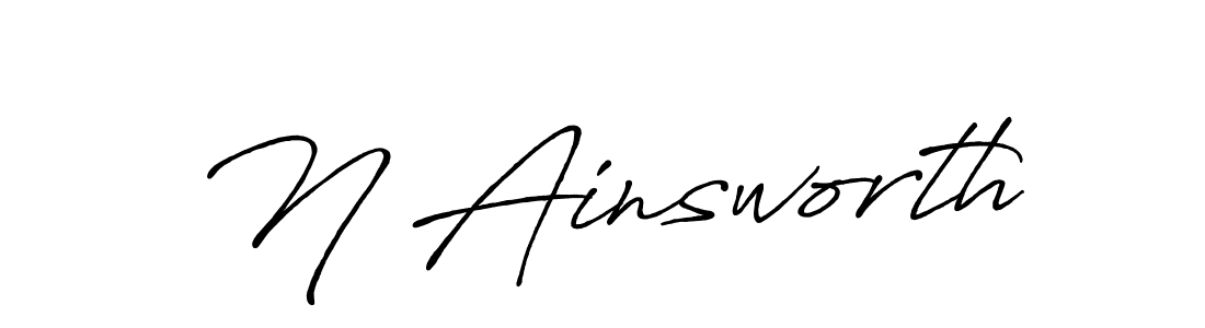if you are searching for the best signature style for your name N Ainsworth. so please give up your signature search. here we have designed multiple signature styles  using Antro_Vectra_Bolder. N Ainsworth signature style 7 images and pictures png