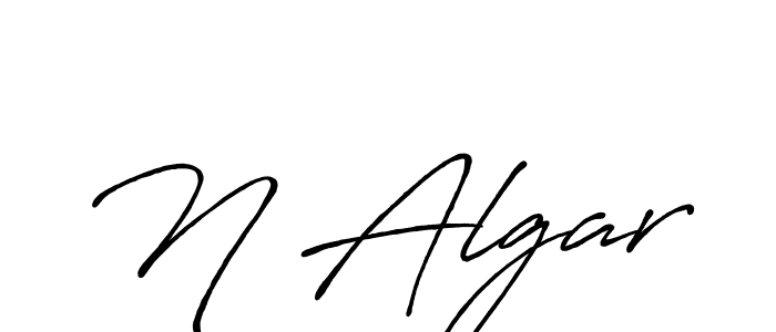The best way (Antro_Vectra_Bolder) to make a short signature is to pick only two or three words in your name. The name N Algar include a total of six letters. For converting this name. N Algar signature style 7 images and pictures png