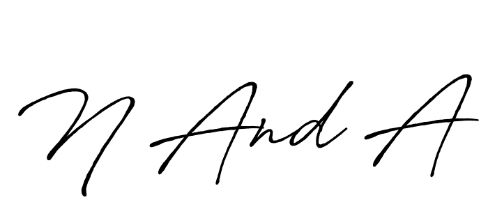 N And A stylish signature style. Best Handwritten Sign (Antro_Vectra_Bolder) for my name. Handwritten Signature Collection Ideas for my name N And A. N And A signature style 7 images and pictures png