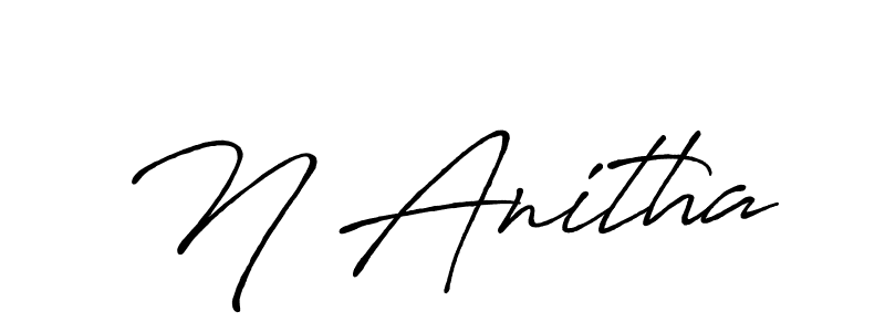 Use a signature maker to create a handwritten signature online. With this signature software, you can design (Antro_Vectra_Bolder) your own signature for name N Anitha. N Anitha signature style 7 images and pictures png