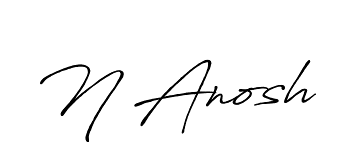 Also we have N Anosh name is the best signature style. Create professional handwritten signature collection using Antro_Vectra_Bolder autograph style. N Anosh signature style 7 images and pictures png