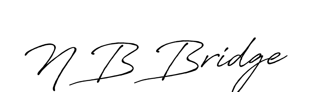 Also we have N B Bridge name is the best signature style. Create professional handwritten signature collection using Antro_Vectra_Bolder autograph style. N B Bridge signature style 7 images and pictures png