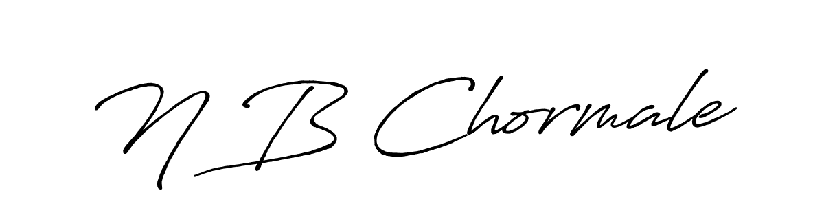 Create a beautiful signature design for name N B Chormale. With this signature (Antro_Vectra_Bolder) fonts, you can make a handwritten signature for free. N B Chormale signature style 7 images and pictures png