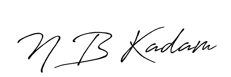 Use a signature maker to create a handwritten signature online. With this signature software, you can design (Antro_Vectra_Bolder) your own signature for name N B Kadam. N B Kadam signature style 7 images and pictures png