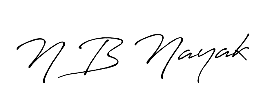 Make a beautiful signature design for name N B Nayak. With this signature (Antro_Vectra_Bolder) style, you can create a handwritten signature for free. N B Nayak signature style 7 images and pictures png