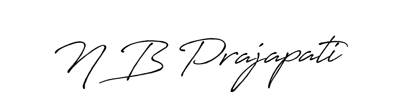 N B Prajapati stylish signature style. Best Handwritten Sign (Antro_Vectra_Bolder) for my name. Handwritten Signature Collection Ideas for my name N B Prajapati. N B Prajapati signature style 7 images and pictures png