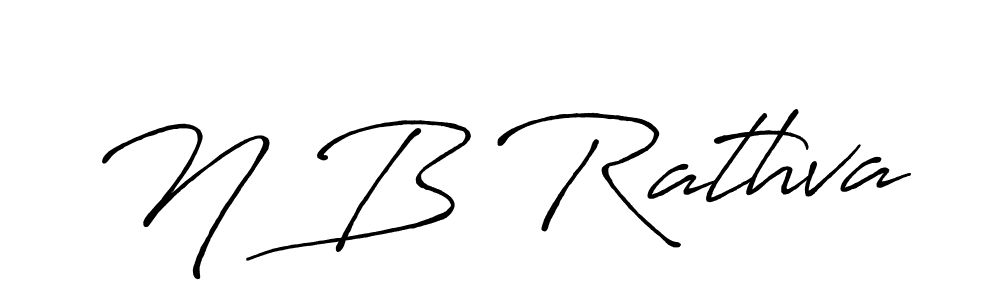 The best way (Antro_Vectra_Bolder) to make a short signature is to pick only two or three words in your name. The name N B Rathva include a total of six letters. For converting this name. N B Rathva signature style 7 images and pictures png