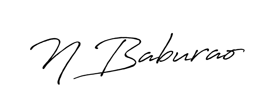 N Baburao stylish signature style. Best Handwritten Sign (Antro_Vectra_Bolder) for my name. Handwritten Signature Collection Ideas for my name N Baburao. N Baburao signature style 7 images and pictures png