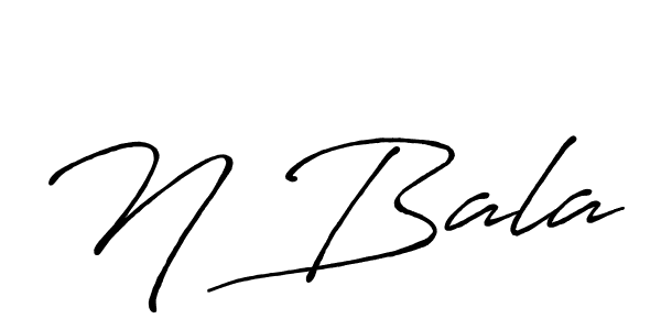 Make a beautiful signature design for name N Bala. With this signature (Antro_Vectra_Bolder) style, you can create a handwritten signature for free. N Bala signature style 7 images and pictures png