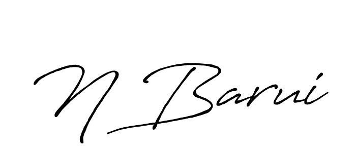 Create a beautiful signature design for name N Barui. With this signature (Antro_Vectra_Bolder) fonts, you can make a handwritten signature for free. N Barui signature style 7 images and pictures png