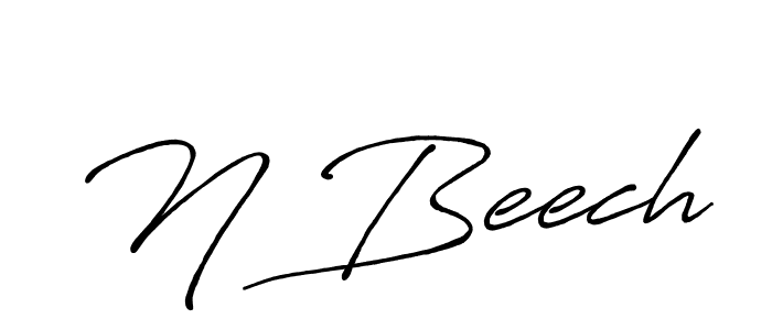 Make a beautiful signature design for name N Beech. Use this online signature maker to create a handwritten signature for free. N Beech signature style 7 images and pictures png
