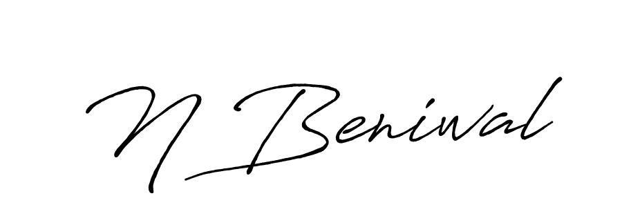 Also we have N Beniwal name is the best signature style. Create professional handwritten signature collection using Antro_Vectra_Bolder autograph style. N Beniwal signature style 7 images and pictures png