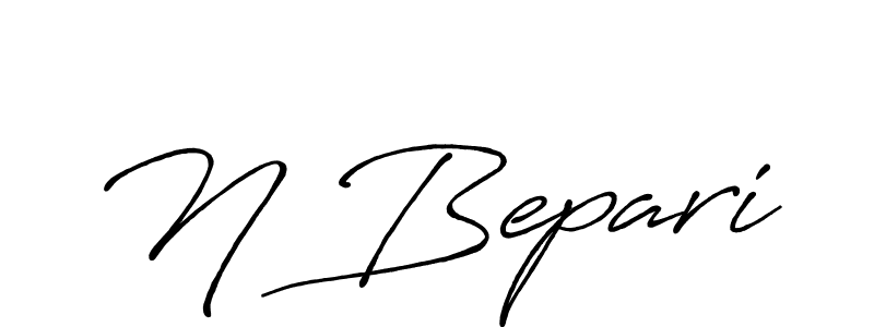 The best way (Antro_Vectra_Bolder) to make a short signature is to pick only two or three words in your name. The name N Bepari include a total of six letters. For converting this name. N Bepari signature style 7 images and pictures png