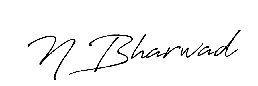 Create a beautiful signature design for name N Bharwad. With this signature (Antro_Vectra_Bolder) fonts, you can make a handwritten signature for free. N Bharwad signature style 7 images and pictures png
