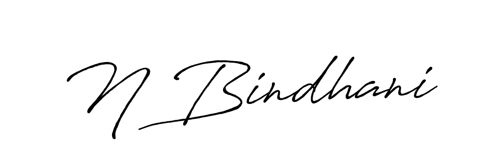 Make a beautiful signature design for name N Bindhani. With this signature (Antro_Vectra_Bolder) style, you can create a handwritten signature for free. N Bindhani signature style 7 images and pictures png