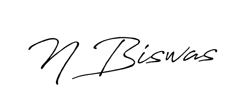 How to make N Biswas name signature. Use Antro_Vectra_Bolder style for creating short signs online. This is the latest handwritten sign. N Biswas signature style 7 images and pictures png