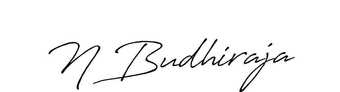 Use a signature maker to create a handwritten signature online. With this signature software, you can design (Antro_Vectra_Bolder) your own signature for name N Budhiraja. N Budhiraja signature style 7 images and pictures png