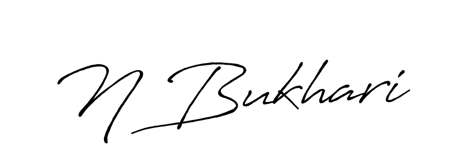 Create a beautiful signature design for name N Bukhari. With this signature (Antro_Vectra_Bolder) fonts, you can make a handwritten signature for free. N Bukhari signature style 7 images and pictures png