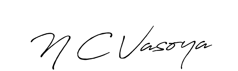 It looks lik you need a new signature style for name N C Vasoya. Design unique handwritten (Antro_Vectra_Bolder) signature with our free signature maker in just a few clicks. N C Vasoya signature style 7 images and pictures png