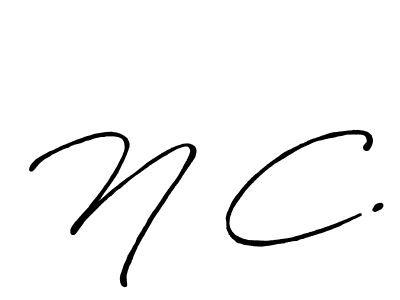 Also we have N C. name is the best signature style. Create professional handwritten signature collection using Antro_Vectra_Bolder autograph style. N C. signature style 7 images and pictures png