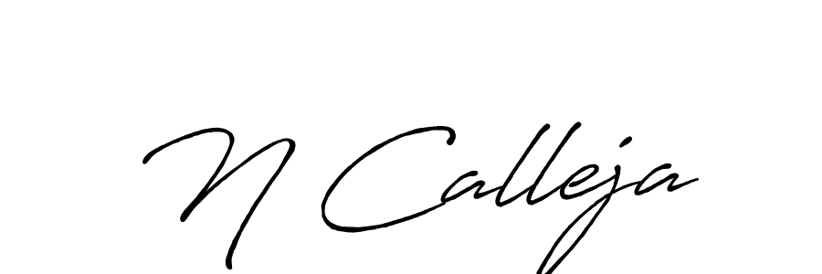 Use a signature maker to create a handwritten signature online. With this signature software, you can design (Antro_Vectra_Bolder) your own signature for name N Calleja. N Calleja signature style 7 images and pictures png