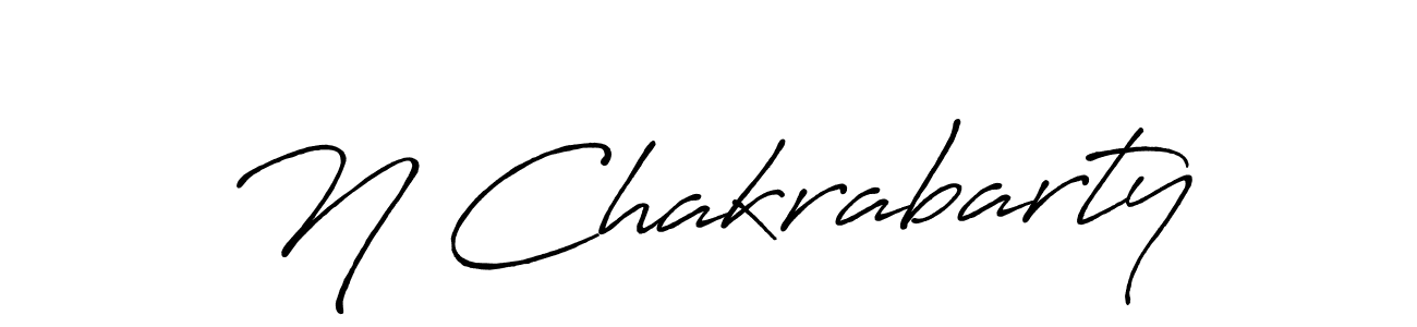 Make a beautiful signature design for name N Chakrabarty. With this signature (Antro_Vectra_Bolder) style, you can create a handwritten signature for free. N Chakrabarty signature style 7 images and pictures png