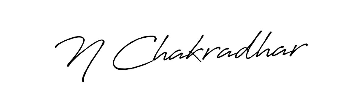 Design your own signature with our free online signature maker. With this signature software, you can create a handwritten (Antro_Vectra_Bolder) signature for name N Chakradhar. N Chakradhar signature style 7 images and pictures png