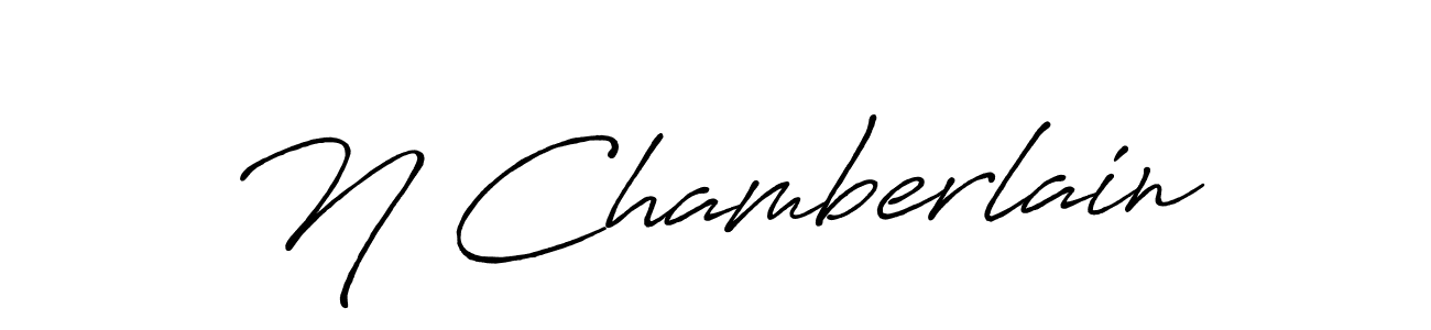 Create a beautiful signature design for name N Chamberlain. With this signature (Antro_Vectra_Bolder) fonts, you can make a handwritten signature for free. N Chamberlain signature style 7 images and pictures png